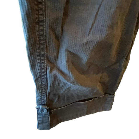 Caribbean Joe Capris Blue With Buttoned Cuff Cotton And Spandex Size 12 - Picture 4 of 10